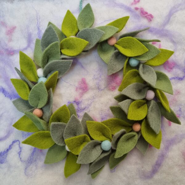 DIY kit Blaadjes Krans pastel